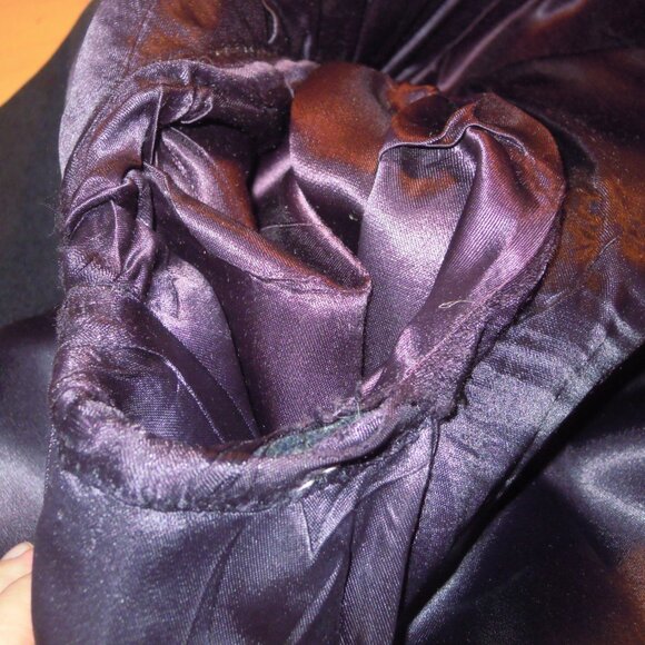 Vintage Navy Blue Heavy Thick Lambs Wool Over Car Coat Hudson's Dupuis 1950s MED - Picture 7 of 12